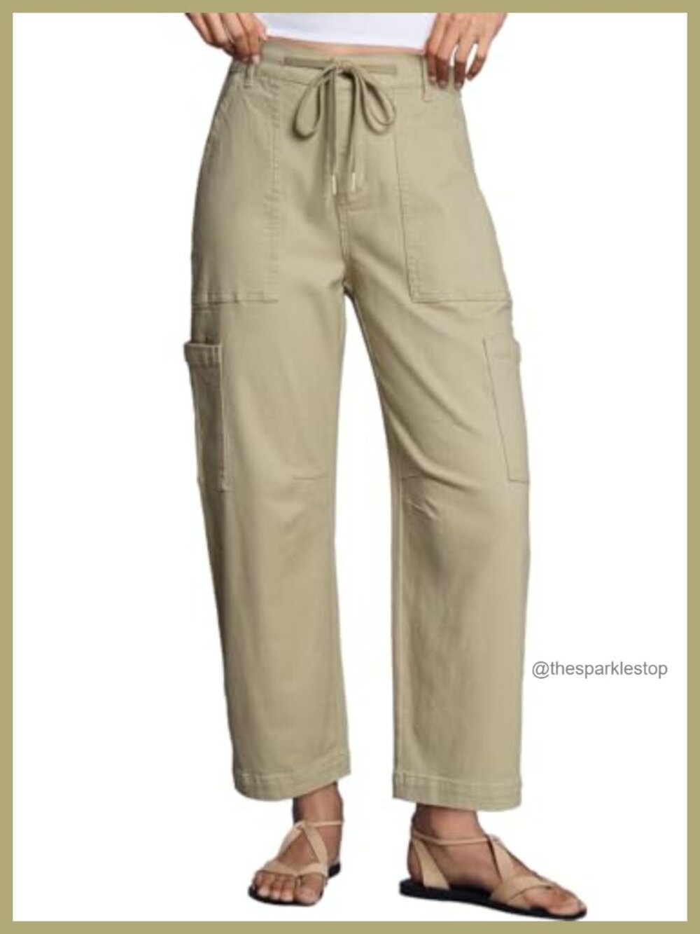Women's High Waisted Wide Leg Cargo Jeans with Pockets